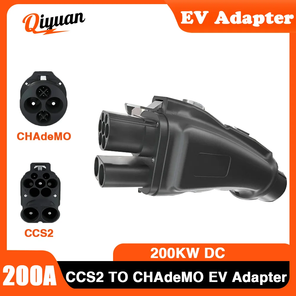 200A CCS2 To Chademo Universal Car EV Adapter 1000V Electric Vehicle DC Charging Station CCS COMBO 2 To CHADEMO Socket Car