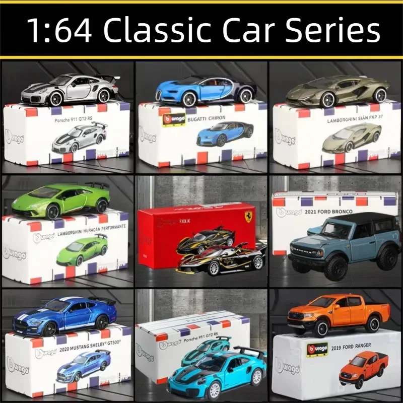 Bburago - Modelo de Coche Fundido a Presión a Escala 1:64, Audi Porsche 911 Mercedes-Benz, Vehículo Coleccionable de Aleación, Juguete, Regalo para Niños, Jóvenes y Adultos