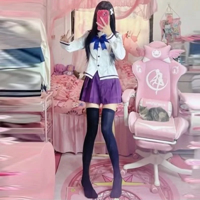

LQAnime Undying Love Sanka Rea Sankarea Косплей Костюм Парик Японская Униформа JK Фиолетовая Юбка Женщина Девушка Прекрасный Кампус Матросский Костюм