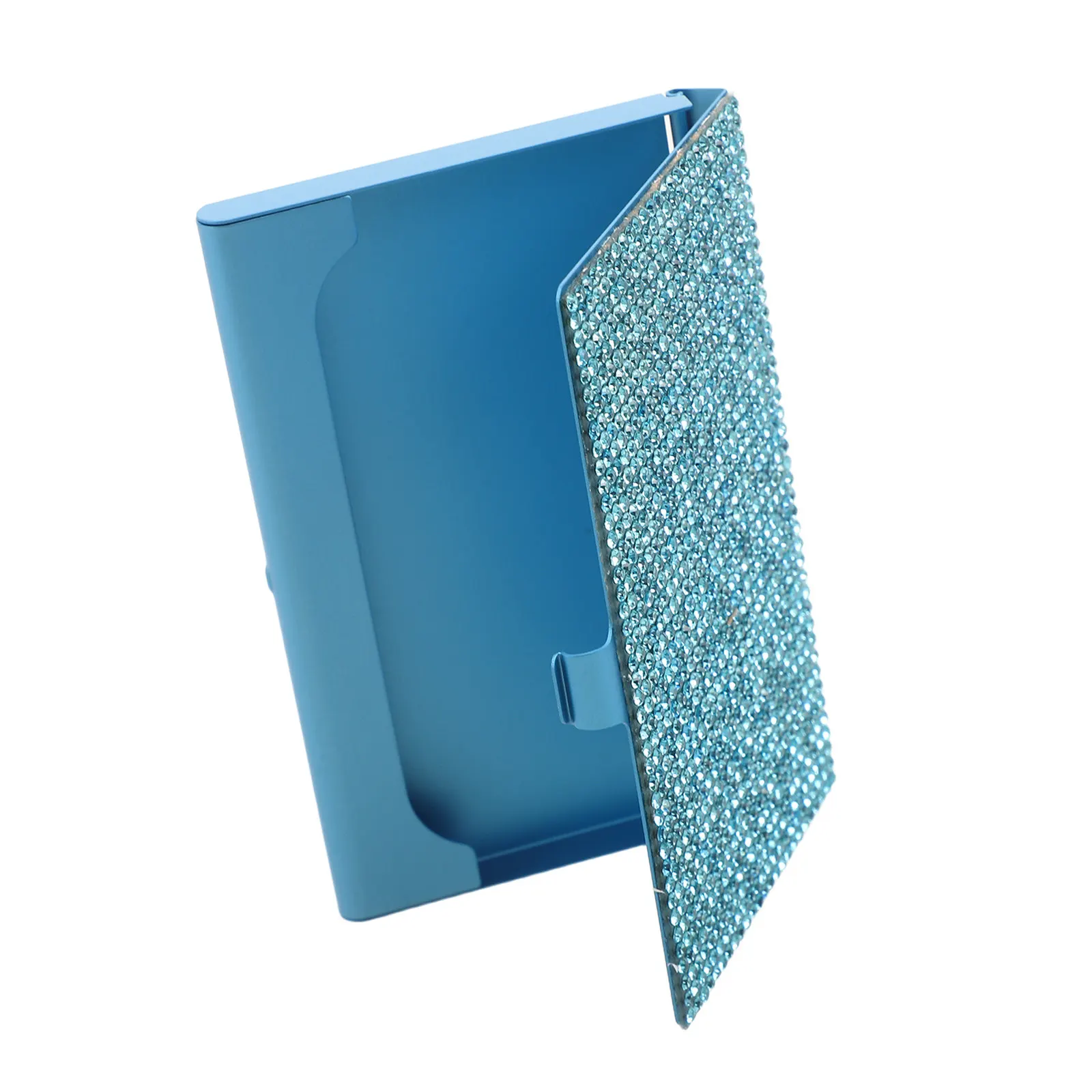 Slim Metal Business Card Holder Rhinestone Decorative Card Case for Women Credit Id Cards Office Business Events Travel Gift