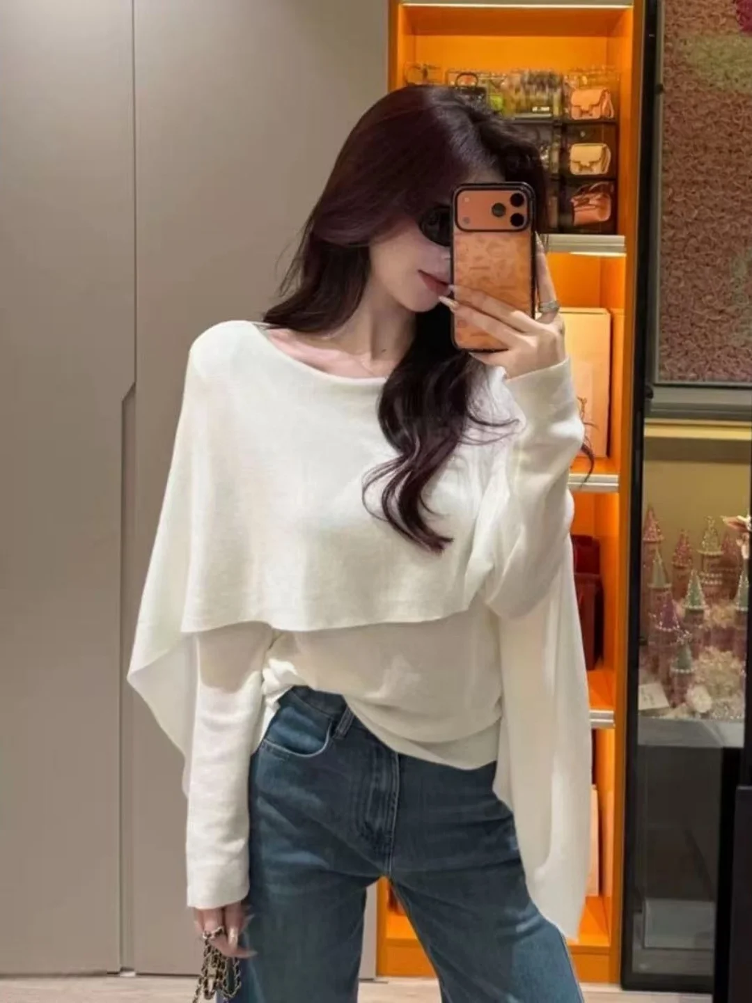 Black Korean Style Long Sleeve Cowl Neck Tunic Top Women's Fashionable Versatile Casual Knitted Sweater Autumn New Arrival