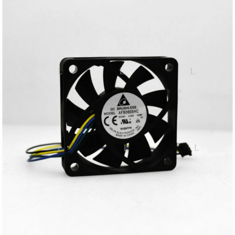 

L для высокоскоростного вентилятора Delta, 5 В, ШИМ, БЕСЩЕТОЧНЫЙ, 60x60x13 мм, 4-контактный разъем AFB0605HC-CDW