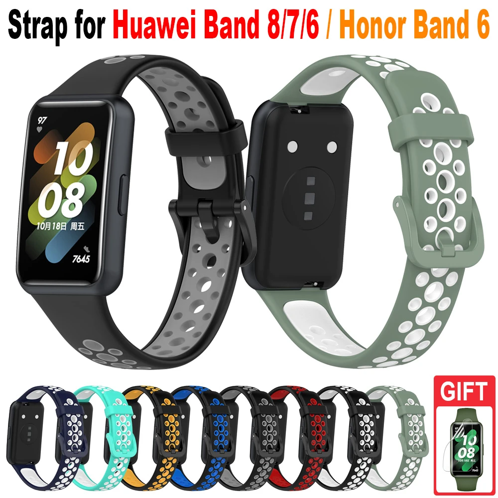 Pulsera de repuesto de correa de silicona para Huawei Band 9 8 7 6 / Honor Band 7 6