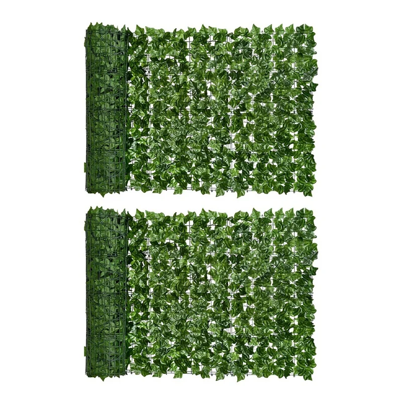 

2X Artificial Sweet Potato Leaf Privacy Fence Artificial Hedge Fence Decoration, Suitable For Outdoor Decoration, Garden