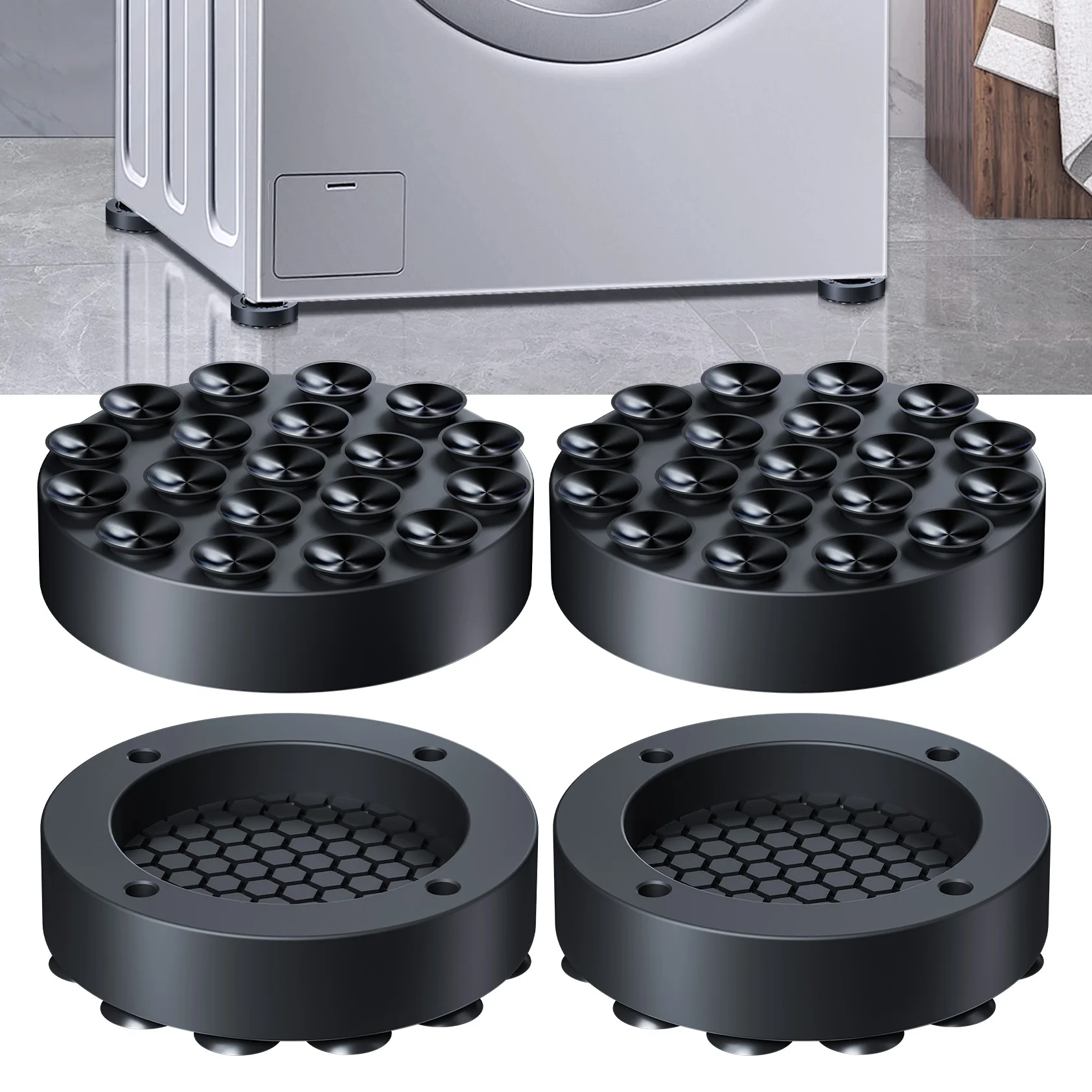 

Washing Machine Foot Pads Protects Laundry Room Floors Anti Vibration Pads for Washing Machine Noise Cancelling Washing Machine