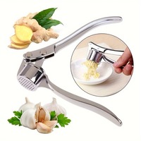 Professional Stainless Steel Garlic Press Crusher - Garlic Press for Ginger, Dishwasher Safe Kitchen Tool