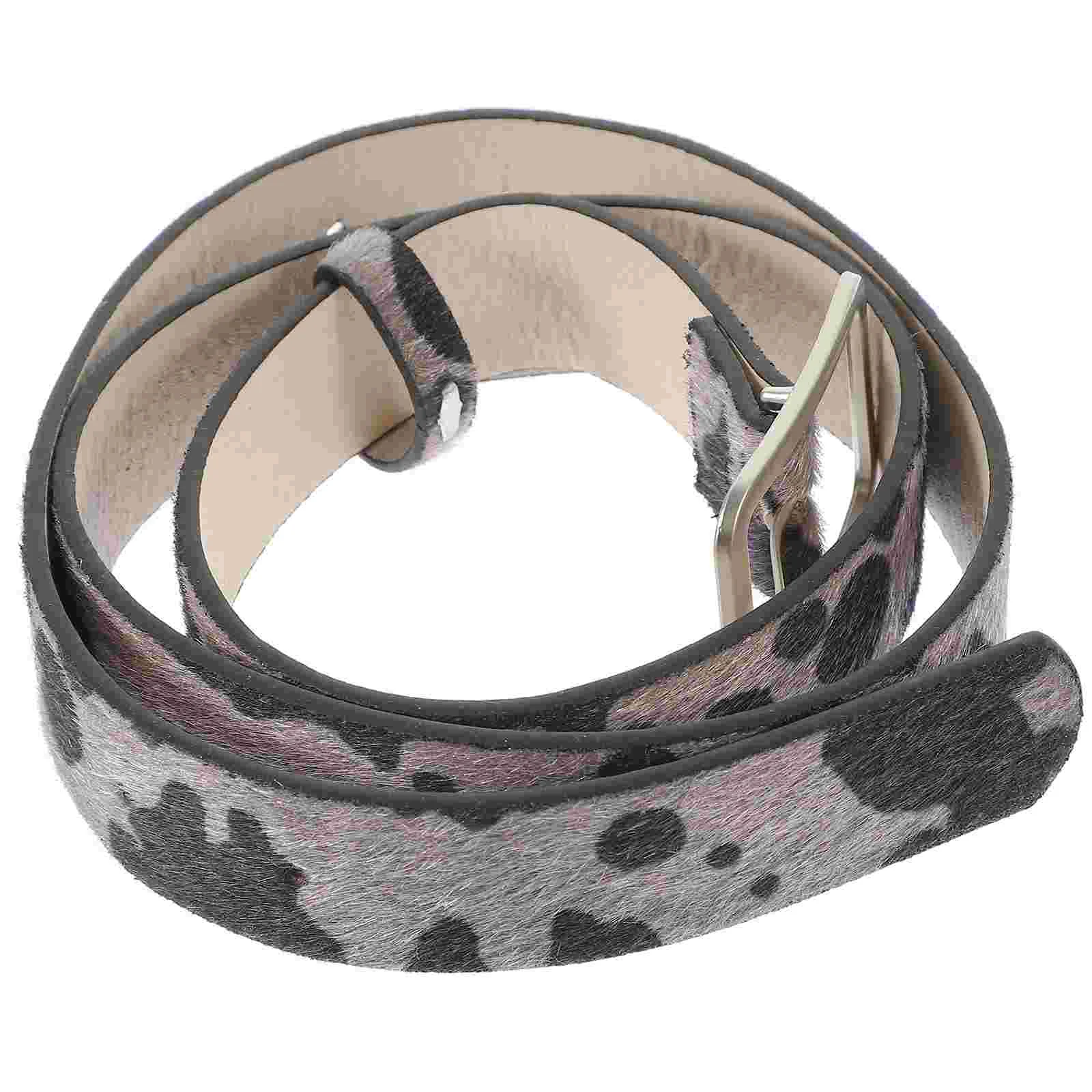 Cow Pu Belt Women's Western Belts for Jeans Adjustable Pants Print Accessories Girls