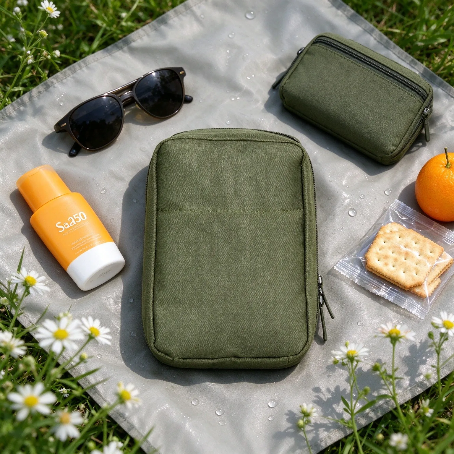 Large EDC Zipper Pouch Tactical Utility Bag 20x15x8cm Nylon Tool Pouch Organizer for Hunting Camping Hiking Outdoor Sports Gear