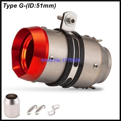 51mm 60mm Universal Motorcycle Exhaust Escape Moto Muffler for KTM RC 125 250 390 DUKE Z900 S1000RR CBR1000 MT09 MT07 Tmax530 R3 image 3