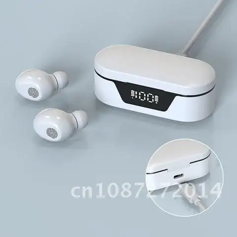 Wireless TWS Earphone Touch Control Earbuds Microphone Call Headset Stereo Headset Bluetooth-Compatible 5.0 Headphone