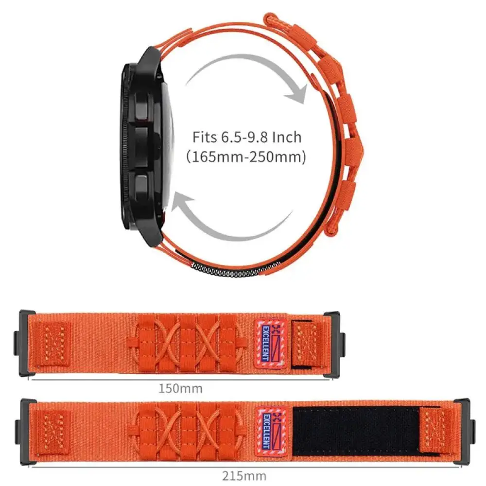 Tecelagem pulseira de náilon para samsung galaxy watch ultra 2025 47mm pulseira esportiva para galaxy watch 8/8 clássico 40/44/46mm correa