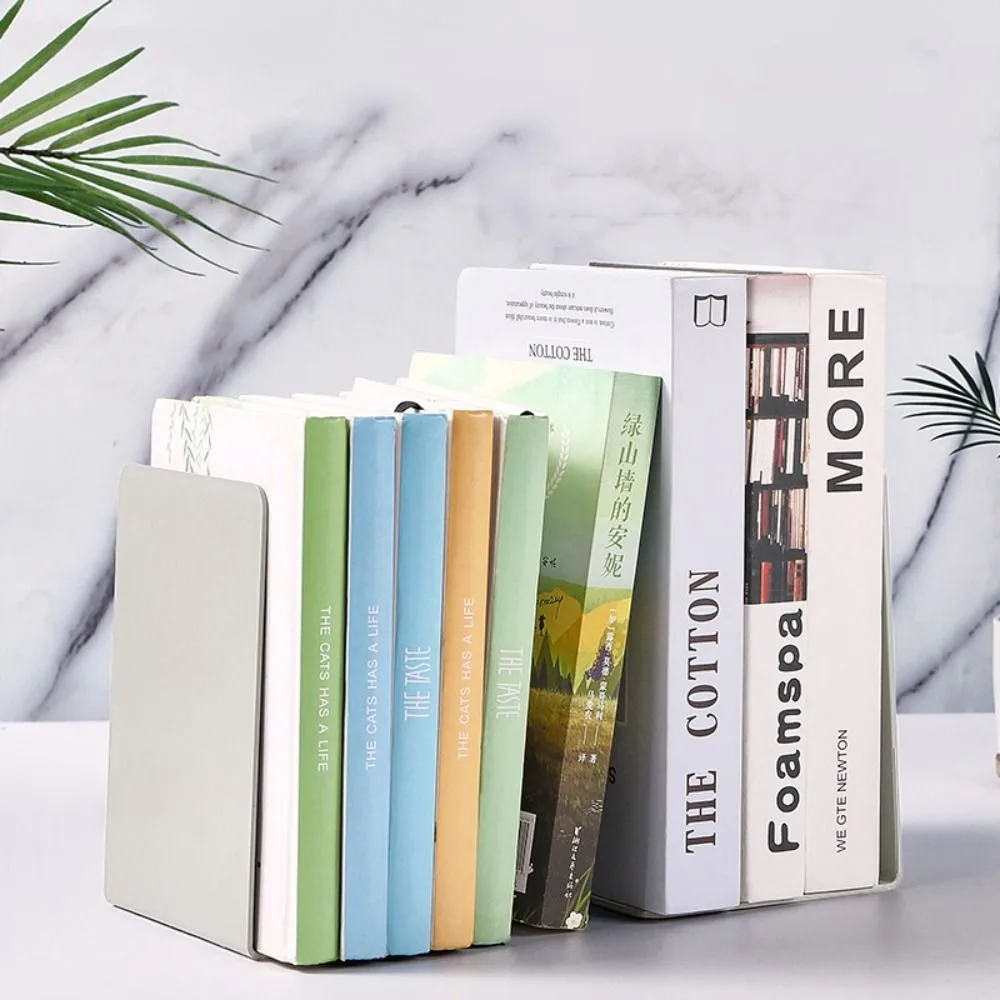 Desktop Organizer L-shaped Desk Bookends INS Durable Book Stand Display Simple Book Support Rack Minimalism