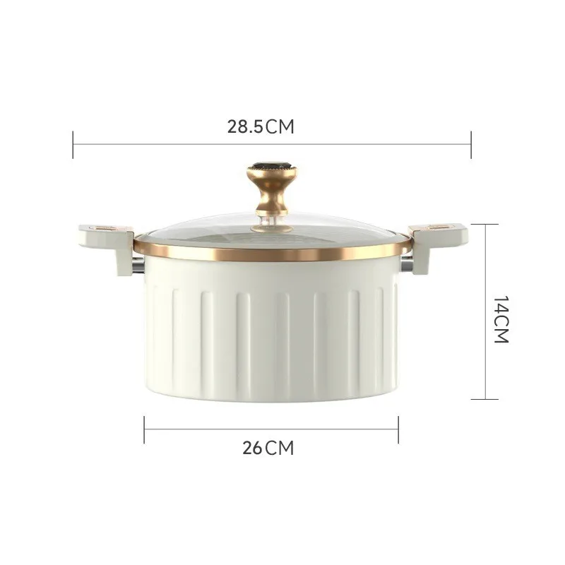 Y51A-Non-Stick Enamel-Coated Stew Pot Large-Capacity Double-Handed Handle Multifunctional Household Pot