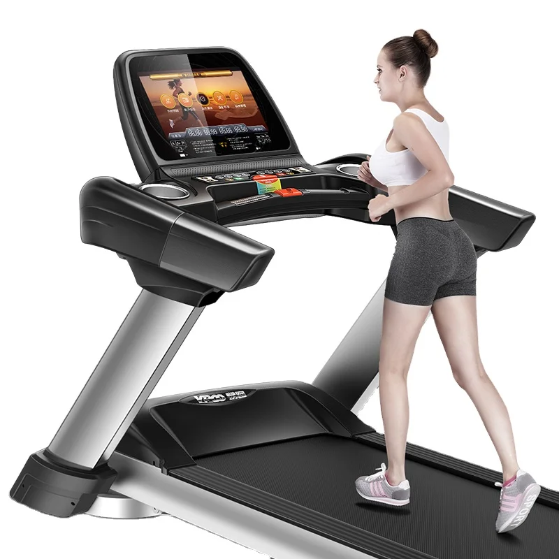 حار ممارسة اللياقة البدنية التيار المتناوب آلة المشي الصالة الرياضية الجري آلة المشي التجارية مع التطبيق صالح