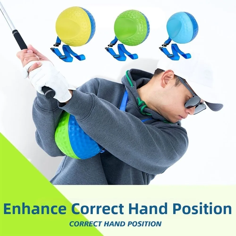

Тренажер для коррекции осанки и отработки ударов в гольфе, тренировочный мяч-коннектор, двухцветный, для начинающих игроков