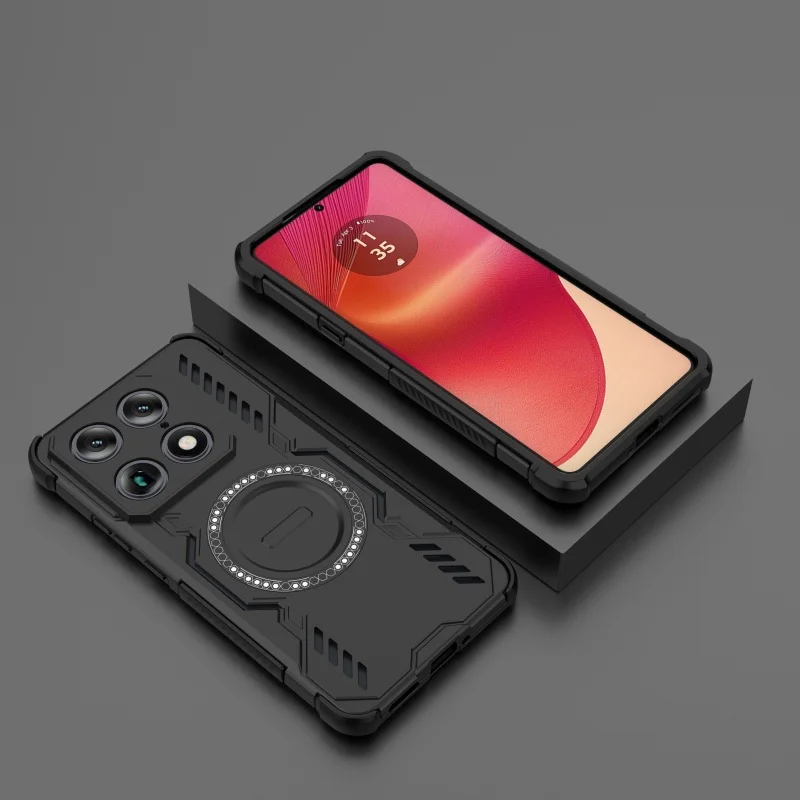 Funda para Motorola Moto Signature, Carcasa Protectora a Prueba de Golpes con Adsorción Magnética y Carga Inalámbrica para Moto Signature