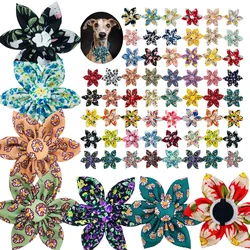 30/50pcs Big Flower Collar Dog Flower Collar Remove Dog Bowtie Collar Accessories Dogs Pets Bow Ties Collar For Small Large Dogs