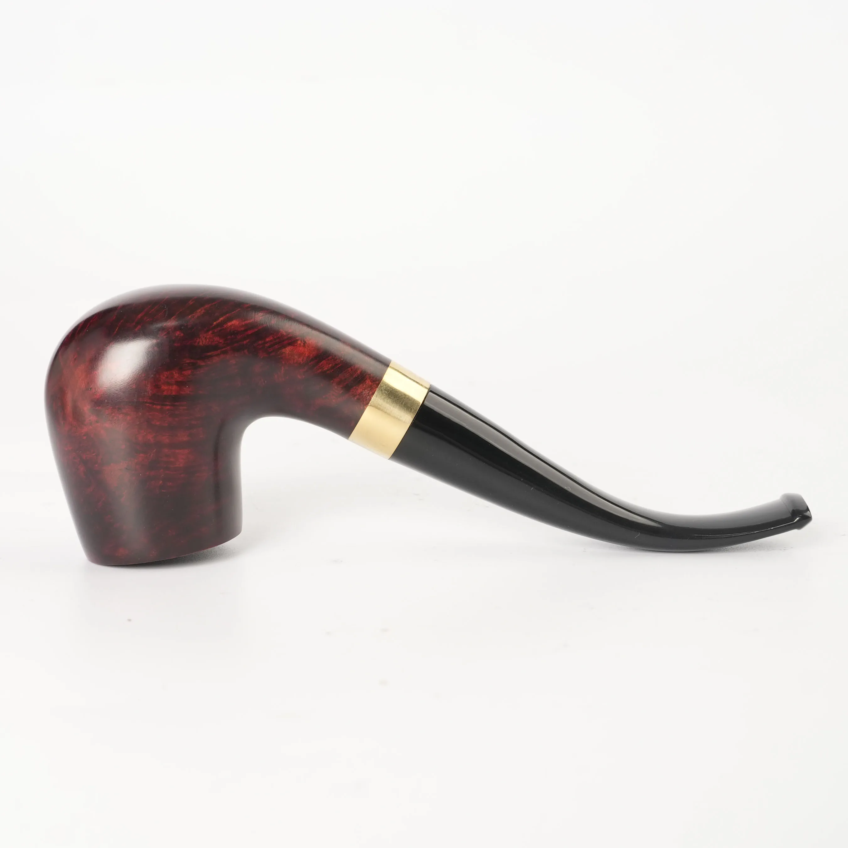 JIBILL Briarwood Tobacco Pipe Classic Sherlock Holmes Pipe 3mm Pipe Channel Father\'s Day Gift Acrylic Pipe Mouth Solid Wood Bowl