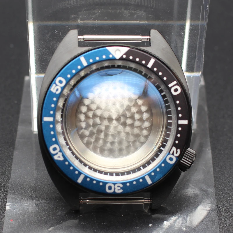 

Pvd Black 41MM Luxury Watch Case With chapters Ring Sapphire Crystal For Mod SKX Abalone Seiko NH35 NH36 NH34/38 4R36 Movements
