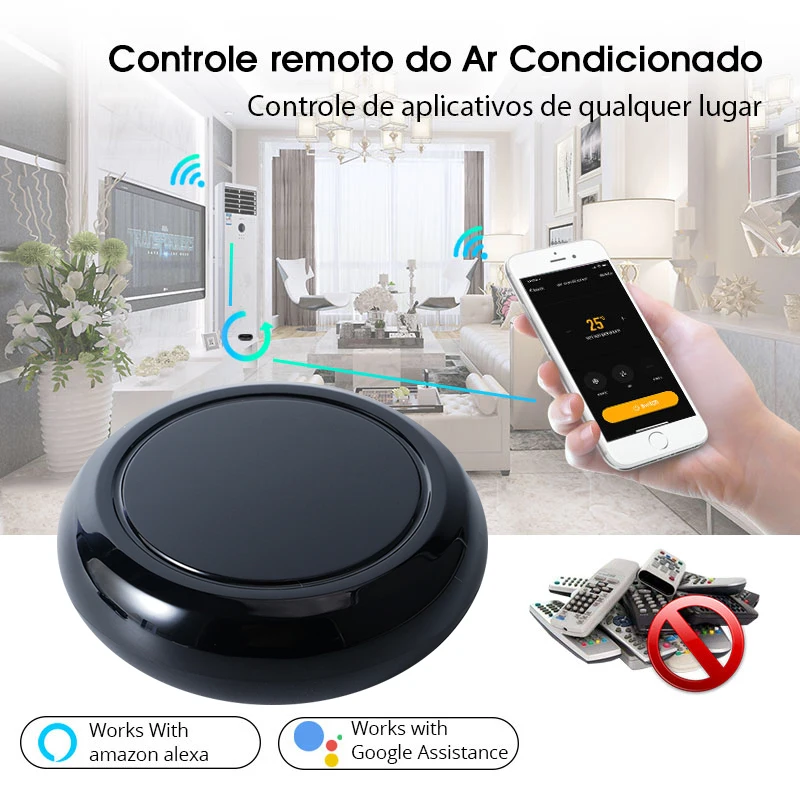 

Tuya WiFi Universal IR Remote Controller Smart Infrared Blaster for TV Air Conditioner Fan Set Top Box Remote Control