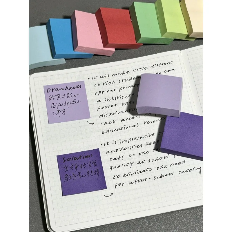 Bonito Mini Colorido Sticky Notes, Adesão Forte, Nota Pads, Planejador Adesivo, Memo Pad, Escola e Escritório Papelaria Suprimentos