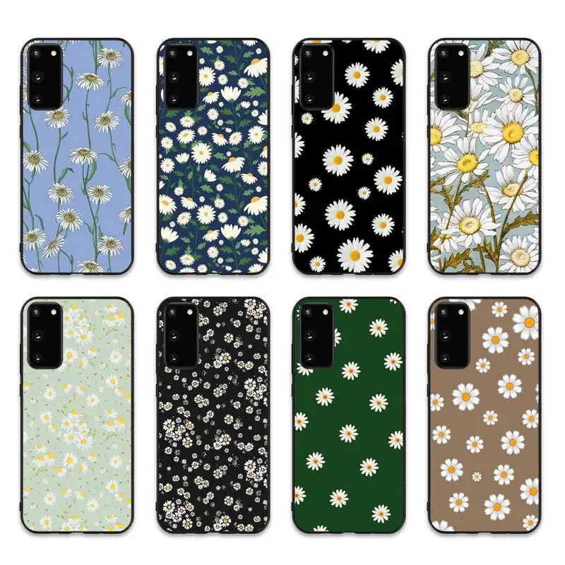 Vintage Daisy Flowers Phone Case for Samsung S10 21 20 9 8 plus lite S20 UlTRA 7edge