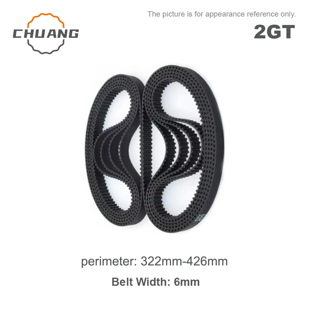 

2GT Rubber Timing Belt perimeter 322mm To 426mm Belt Width 6mm Synchronous Belt 3D parts