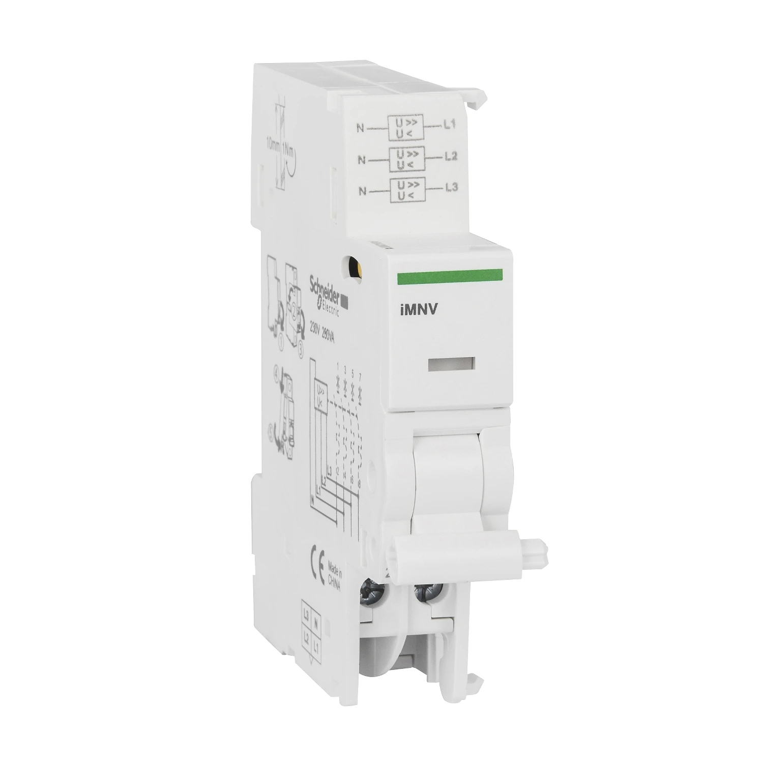 A9A26980 IMNV is suitable for 1P+N/2P MCB ( IPN,I65,IPNK2 ) 18MM Over underpressure trip