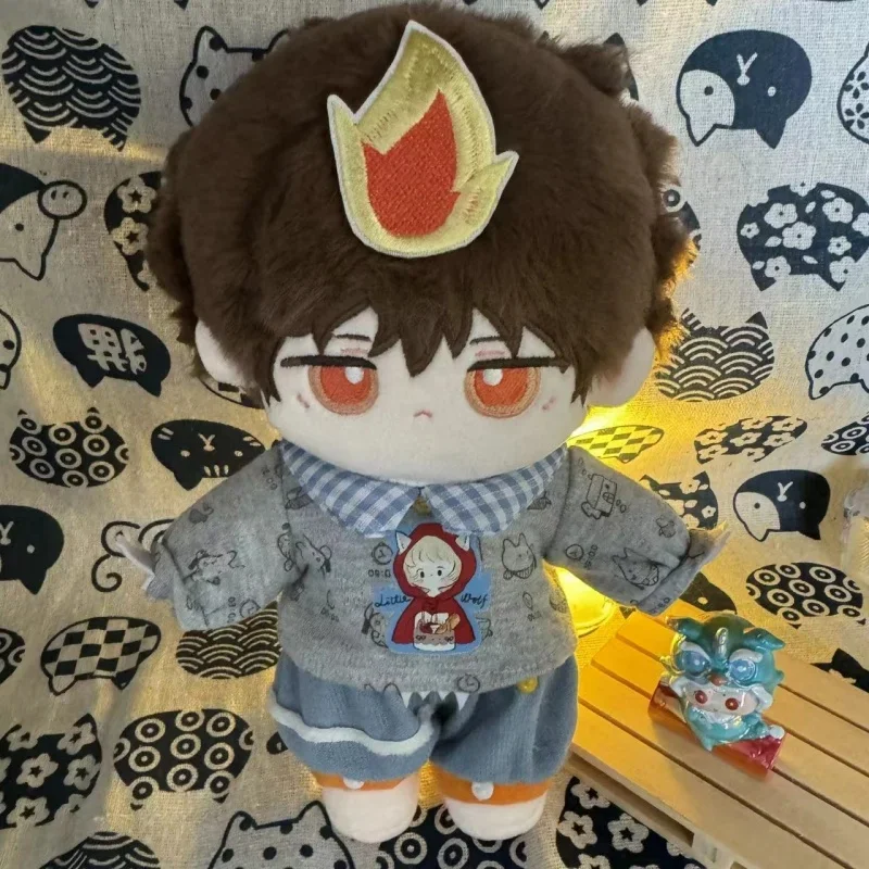 20cm Anime Sawada Tsunayoshi HITMAN REBORN! Home Teacher Cosplay Nude Doll Cotton Plush Toy Stuffed Soft Plushie Toys for Kids