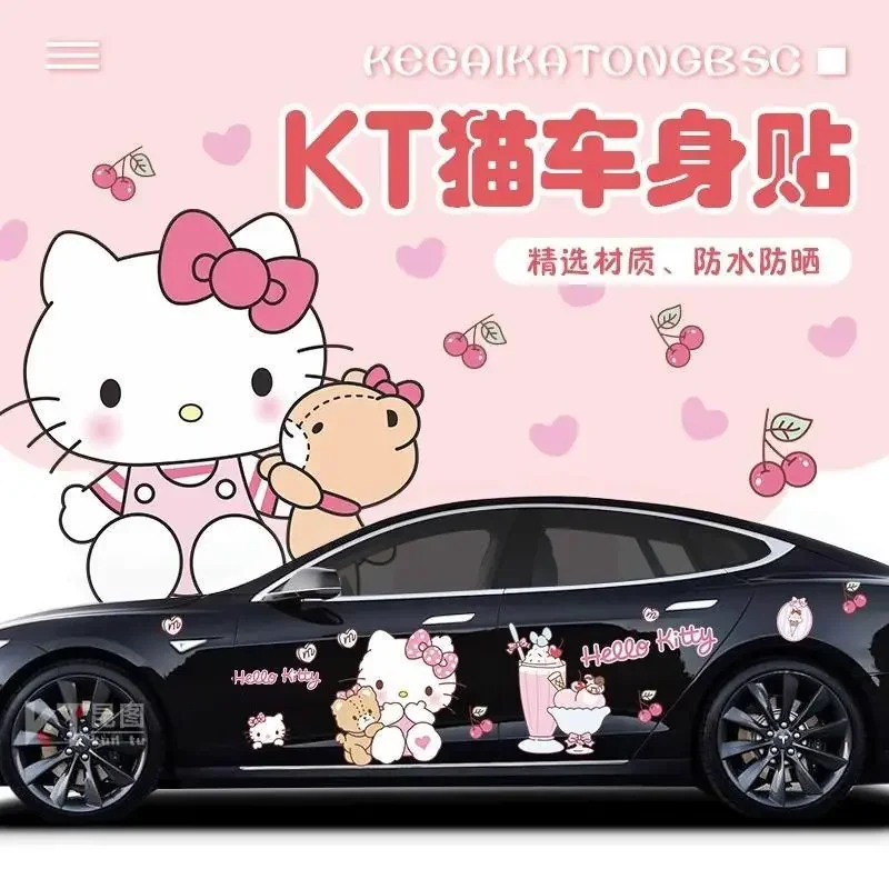 

Sanrio Hello Kitty автомобильные наклейки украшение автомобиля крышка царапин мультфильм милые макароны наклейки устойчивые к грязи водонепроницаемые 2024