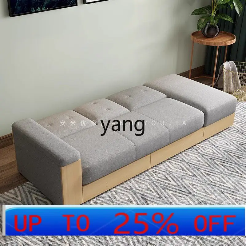 LH fabric sofa living room simple modern cat claw leather multi-functional sofa bed storage