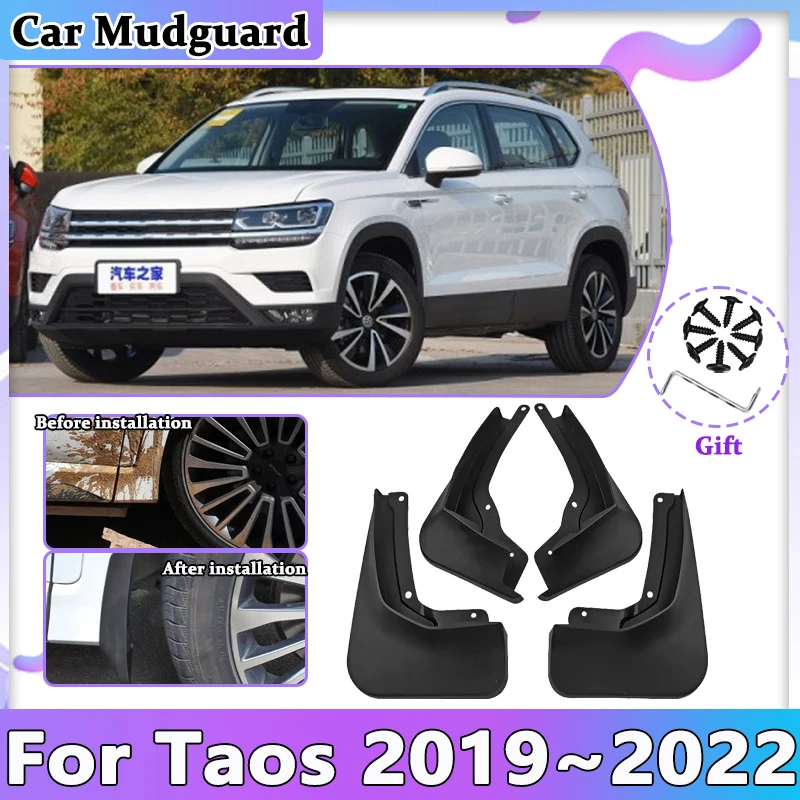 

Car Front Rear Wheel Mud Flaps For Volkswagen VW Taos Tharu 2019~2022 Anti-scratch Mudguards Guards Fender Mudflaps Accessories