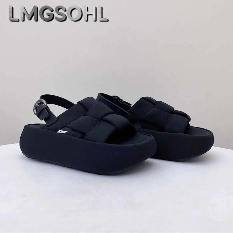 

Flats Platform Women Sandals Summer Roman Shoes New Slippers Casual Sport Flip Flops 2025 Fashion Slingback Woman Beach Shoes