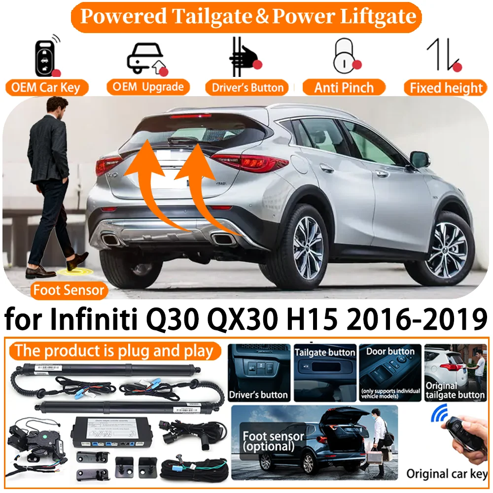

Car OEM Smart Powered Tailgate system for Infiniti Q30 QX30 H15 2016-2019 Automatic Electric Power Tailgate Tail Gate Lift kit