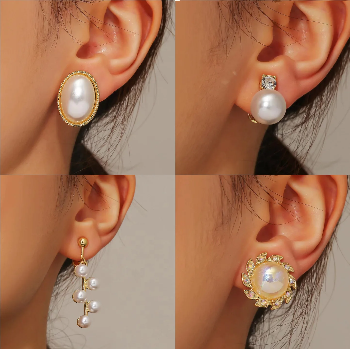 Baroque Pearl Earrings Minimalist Ear Bone Clip for Women Without Ear Holes pearl Ear Clip for Women Jewelry Girls y2k Party