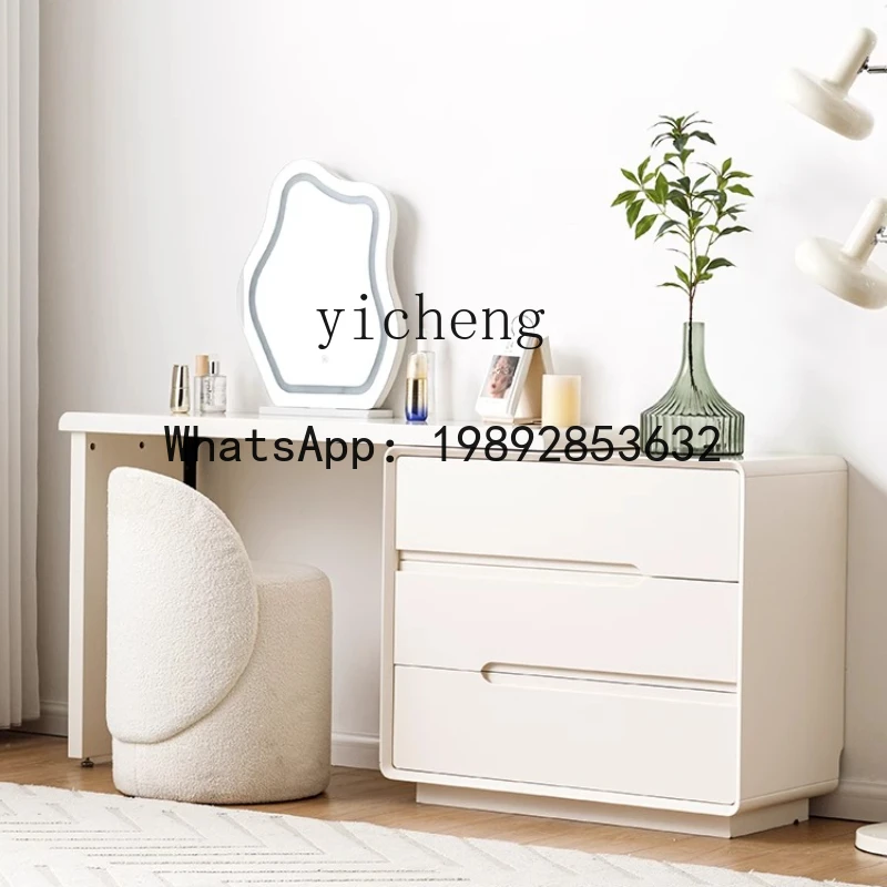 AA  solid wood dresser storage cabinet integrated minimalist bedroom  makeup table bedside chest