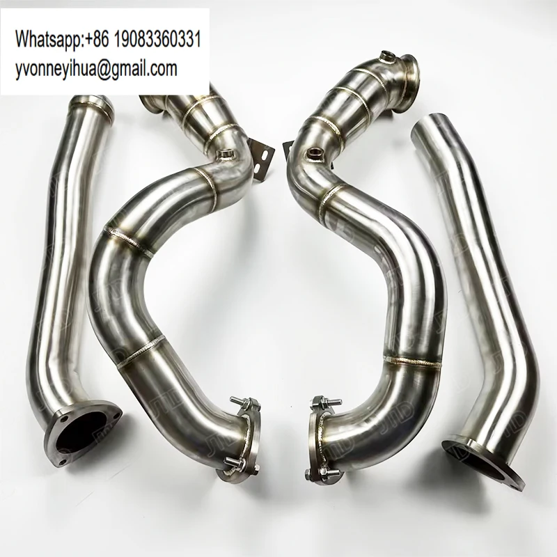 

Выхлопная система из полированной нержавеющей стали для Aston Martin Vantage 4.0T V8 Turbo 2020+ с даунпайпом