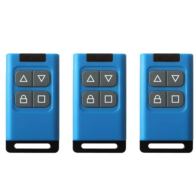【PUBLICITY】Clone Remote Control 433Mhz For Electric Garage Door Opener Controller Duplicator 50 Meter Range Blue