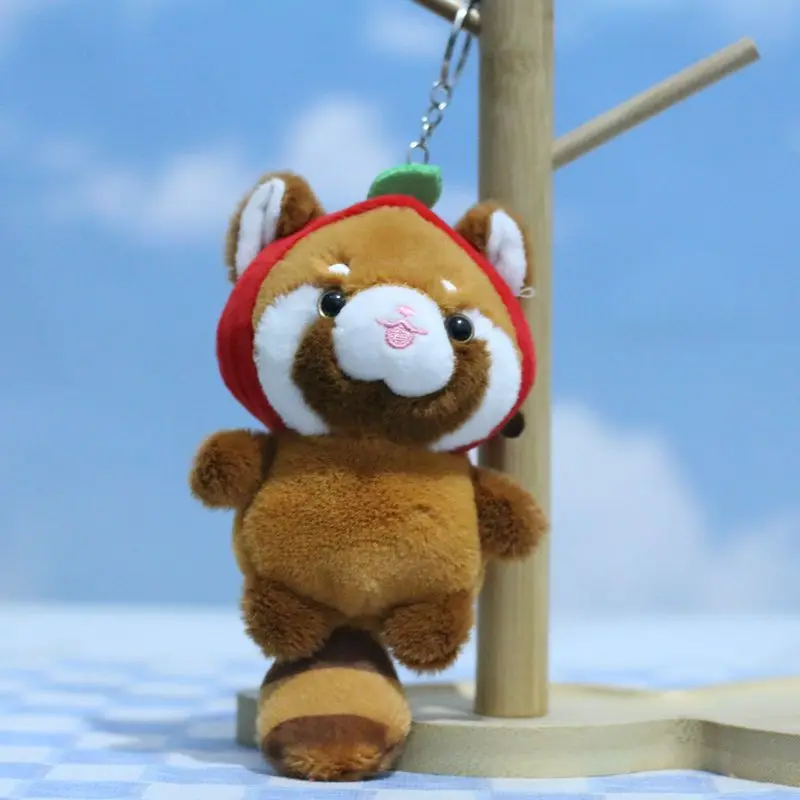 Cute Little Raccoon Doll Cartoon Doll Keychain Birthday Gift Car Bag Pendant