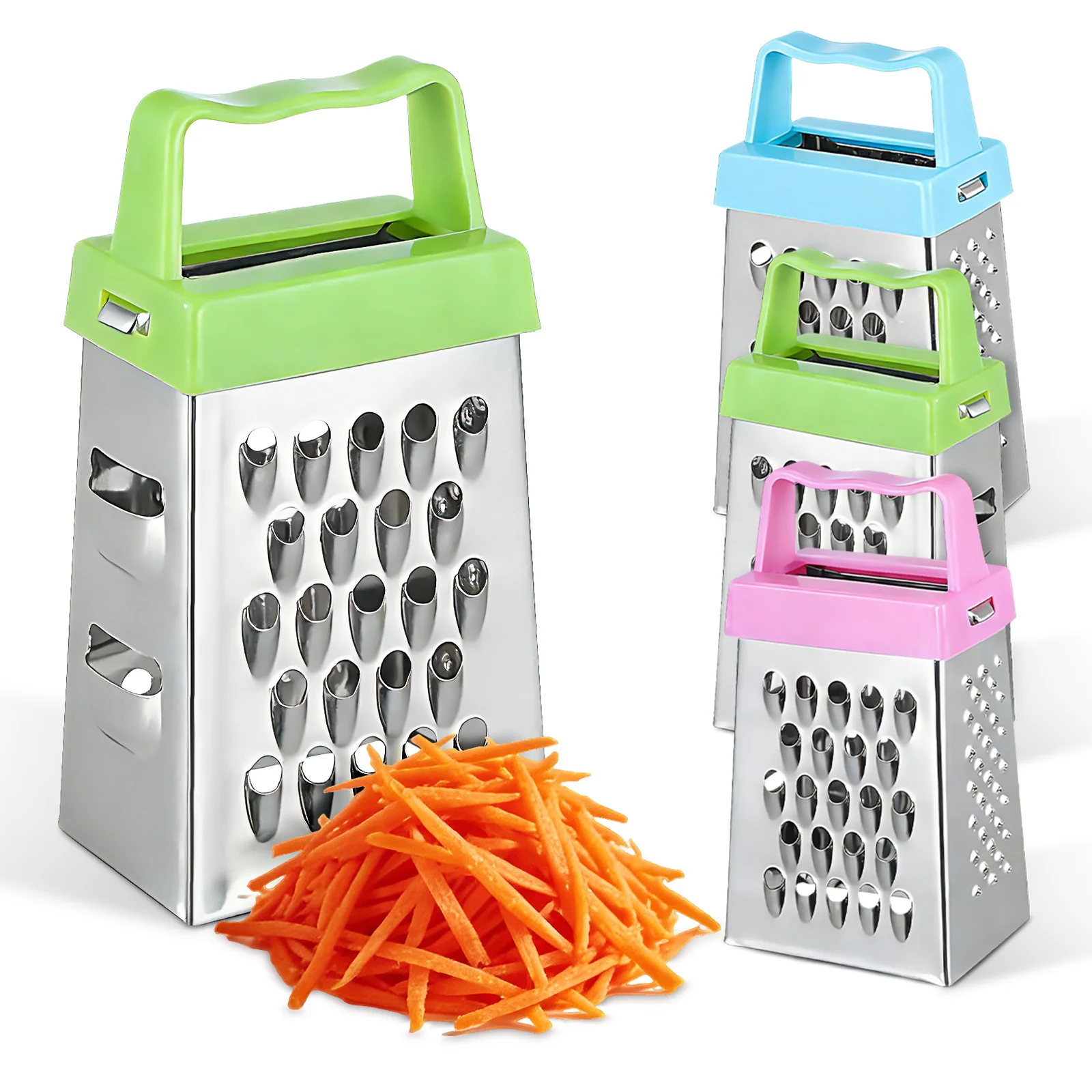 

6Pcs Mini Cheese Grater Multi Function Vegetable Grating Tool Stainless Steel Handheld Garlic Ginger Slicer Kitchen Supplies