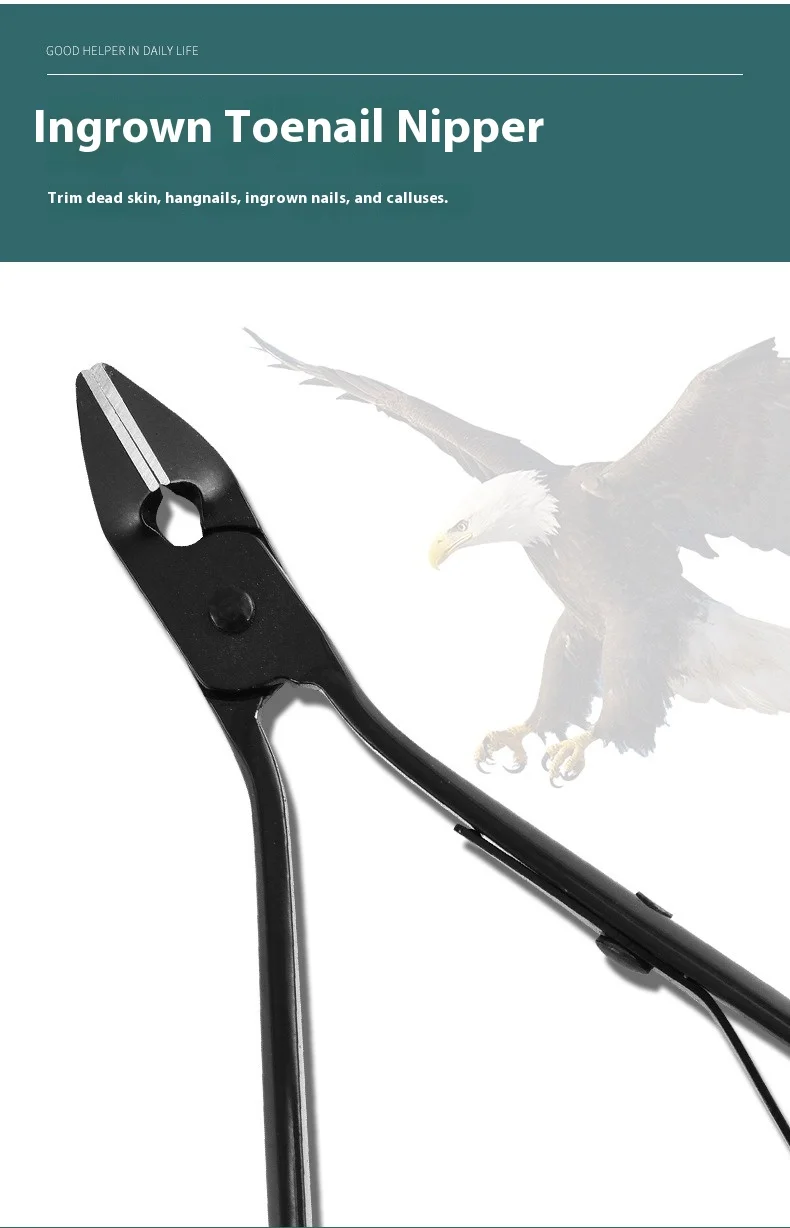 Juego de tijeras para uñas de acero inoxidable, juego de herramientas para manicura y cortaúñas.