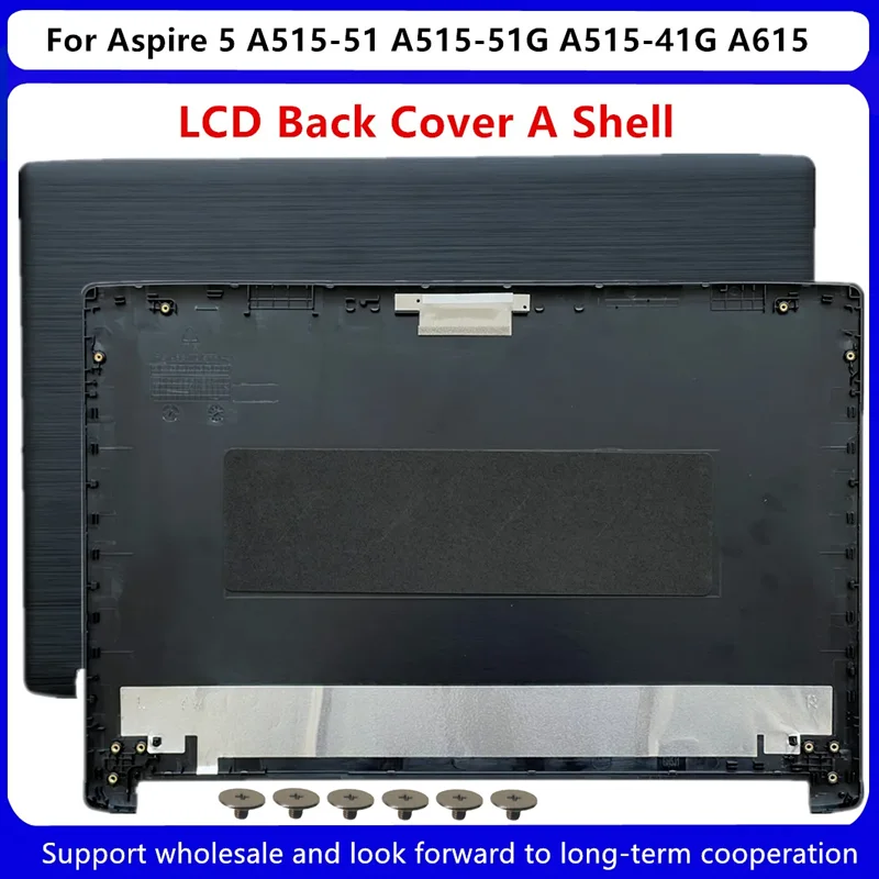 Cubierta trasera para portátil Acer Aspire 5, A515-51, A515-51G, A615, LCD, bisel frontal, bisagras, tornillo, novedad