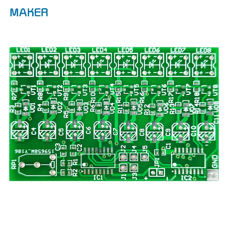 Drip Light Circuit Welding Kit 8 Way Gradually Extinguished Flowing Water Light Electronic Single Skill Test DIY Assembly Parts