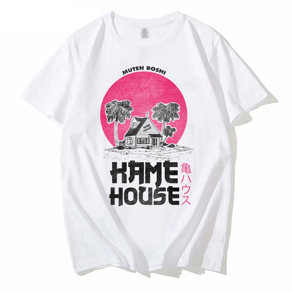 Summer Fashion Men's oversized Tshirt Turtle School Kame house pink print Plus Size T-Shirt Casual Streetwear big tall Tops Male