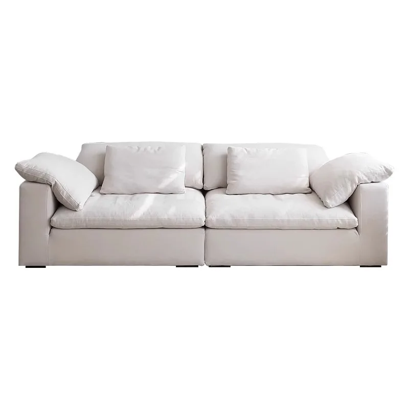 Cloud sofa removable and washable French cream cloud sofa living room small apartment fabric sofa