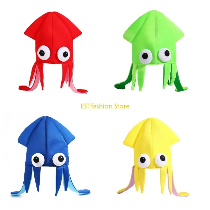 Y5GC Comfortabele Fabric Devilfish Caps for Costumes Festivals Cosplay Event Kids volwassenen