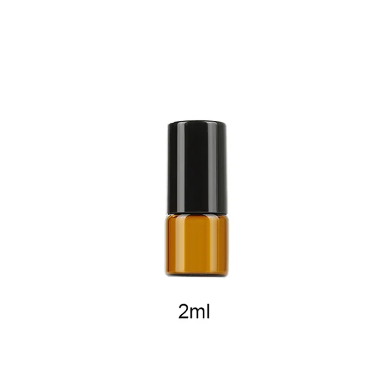 Bouteilles en verre à rouleau pour huiles essentielles, rouleau en verre rechargeable ambre, flacons