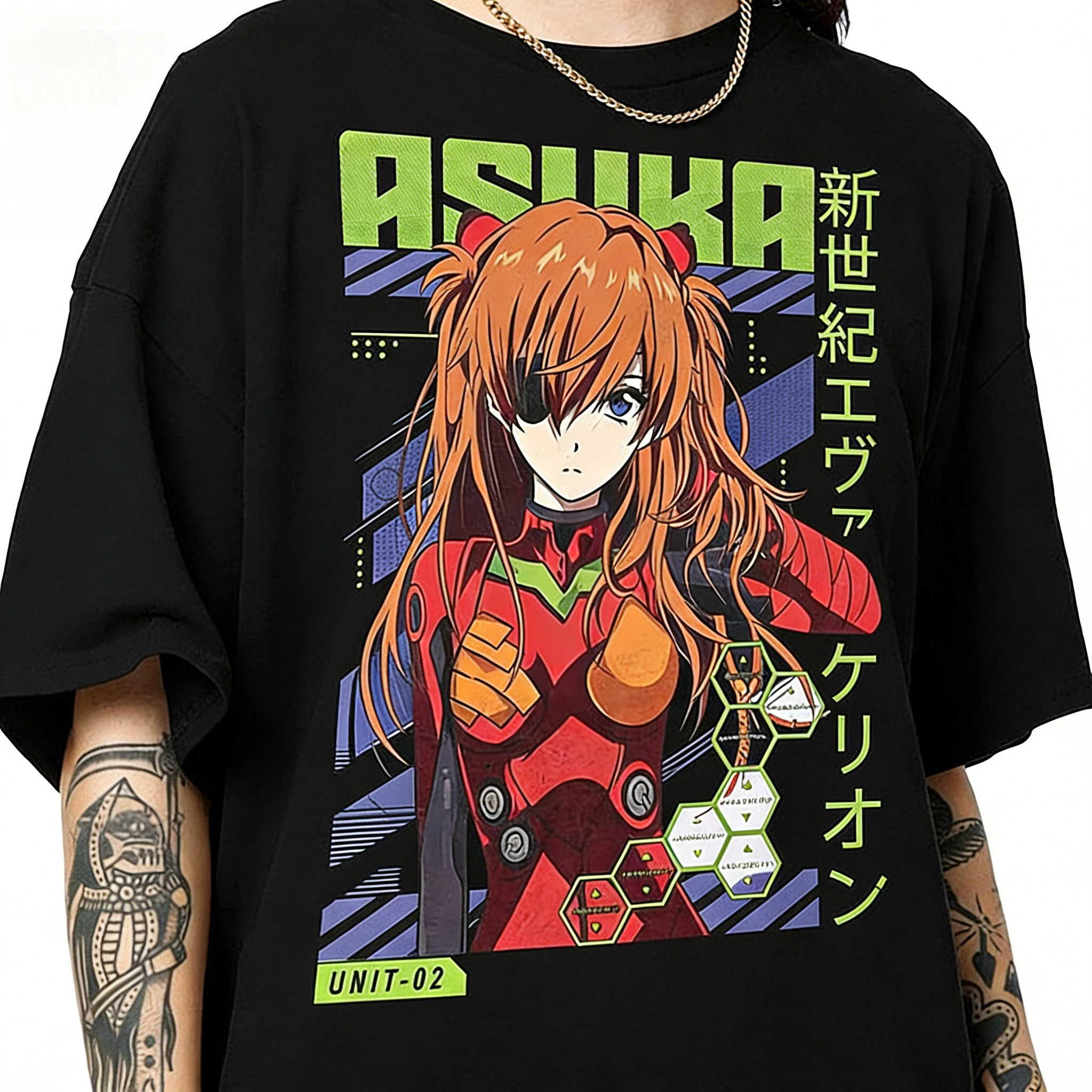 

Футболка Yaso Female EVA02 Blue "Genesis Evangelion" в стиле ретро, универсальный подарок, подходит как мужчинам, так и женщинам.