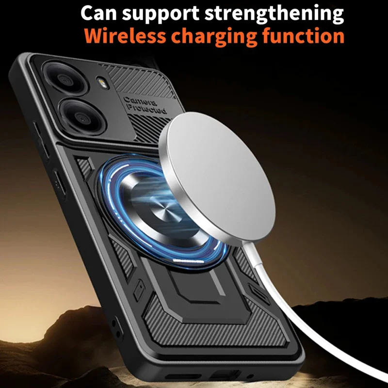 شحن لاسلكي مغناطيسي لهاتف Poco X6 F7 Ultra X7 Pro M6 Pro 4G M7 5G C75 جراب هاتف من السيليكون الناعم غطاء حماية