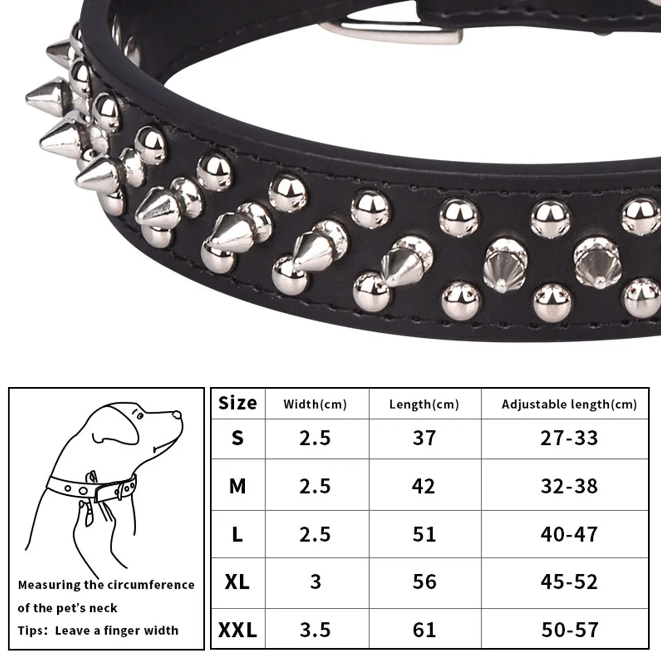 2026 dog adjustable rivet collar,  anti-bite neck protect collar used of durable PU leather and rust resistant metal rivet